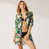 Tommy Bahama Orchid Garden Hi Low Bf Shirt Cover Up - Black