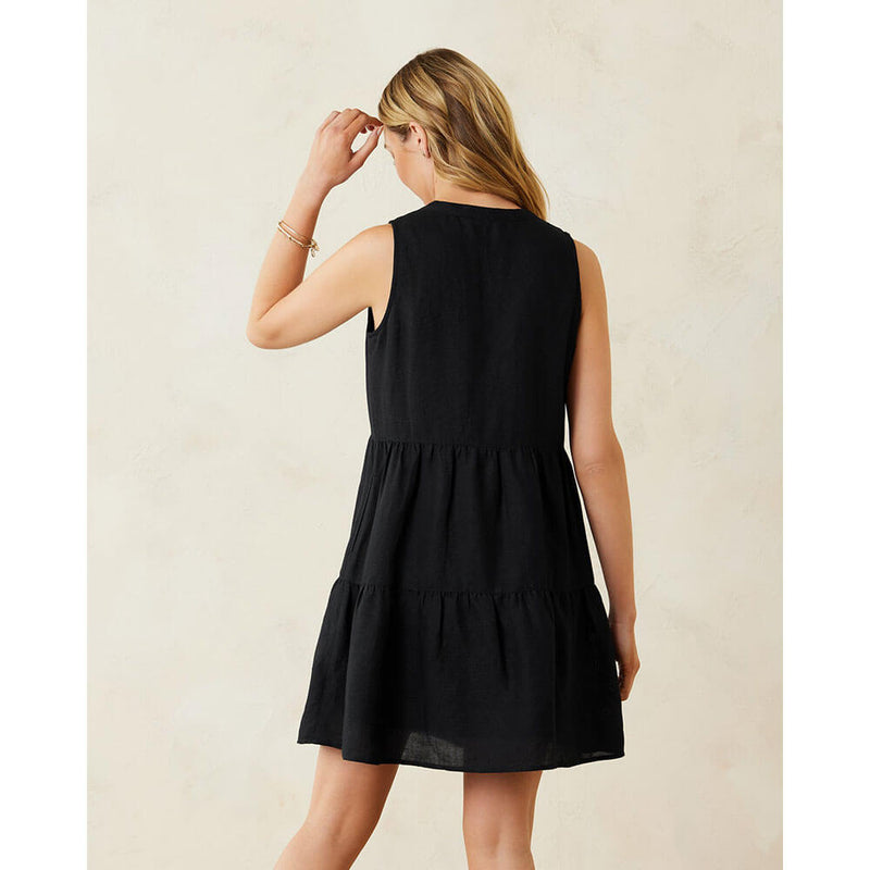 Tommy Bahama St Lucia Sleeveless Tier Dress Cover Up - Black