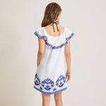 Tommy Bahama St. Lucia Embroidered Ruffle Dress Cover Up - White *