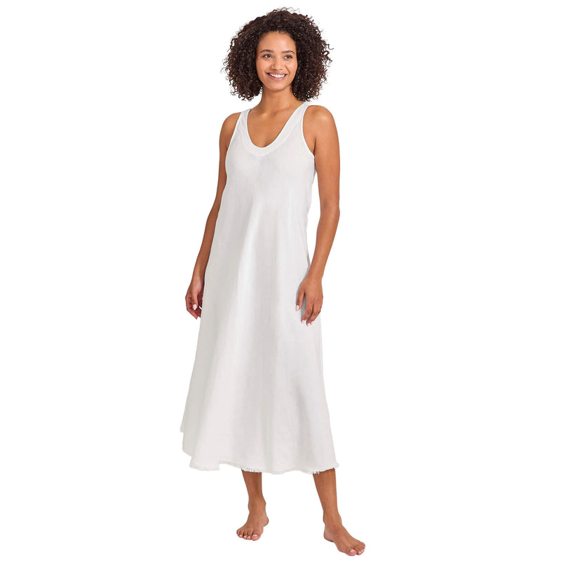 Tommy Bahama St. Lucia Bias Cut Tank Dress Cover Up - White