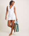Tommy Bahama Textured Spa Terry Romper Cover Up - White