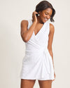 Tommy Bahama Textured Spa Terry Romper Cover Up - White