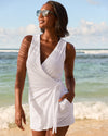 Tommy Bahama Textured Spa Terry Romper Cover Up - White