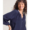 Tommy Bahama Capri Coast Boyfriend Shirt Cover Up - Mare Navy