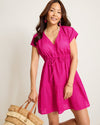 Tommy Bahama Eyelet Cove Vneck Short Dress Cover Up - Pink Maui *