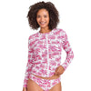 Tommy Bahama Island Cays Point Full Zip Rashguard Cover Up - Pink Maui