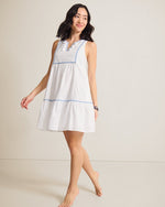 Tommy Bahama Cotton Clip Sleeveless Tiered Dress Cover Up - White