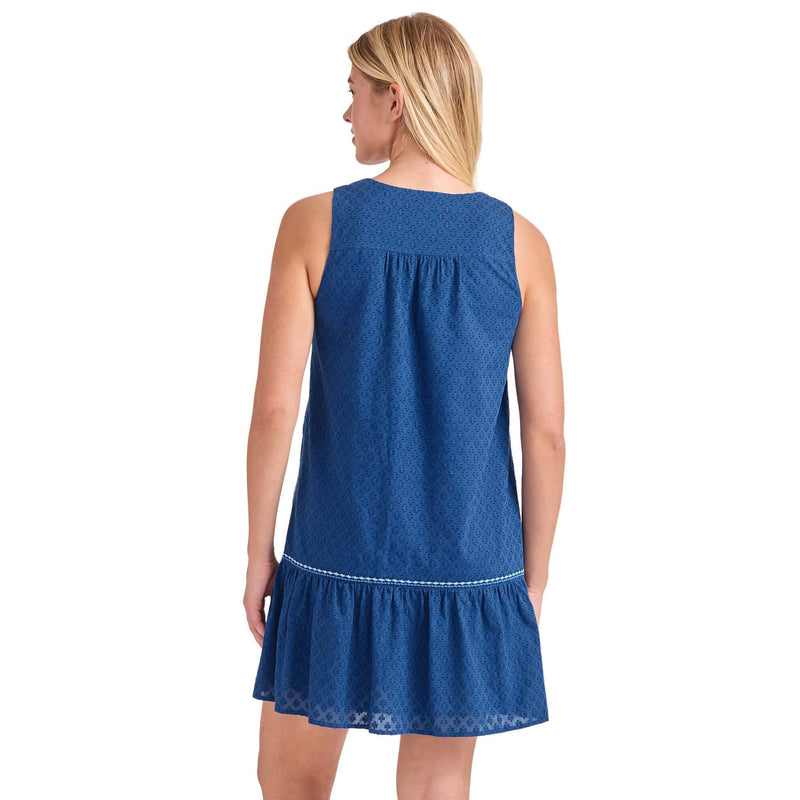 Tommy Bahama Cotton Clip Sleeveless Tiered Dress Cover Up - Indigo Tide