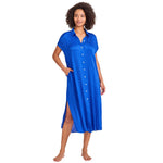 Tommy Bahama Calypso Wave Button Front Duster Cover Up - Beach Glass Blue
