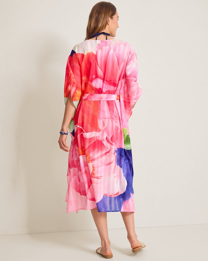 Tommy Bahama Artist Series Belted Caftan Cover Up - Touch Of Pink