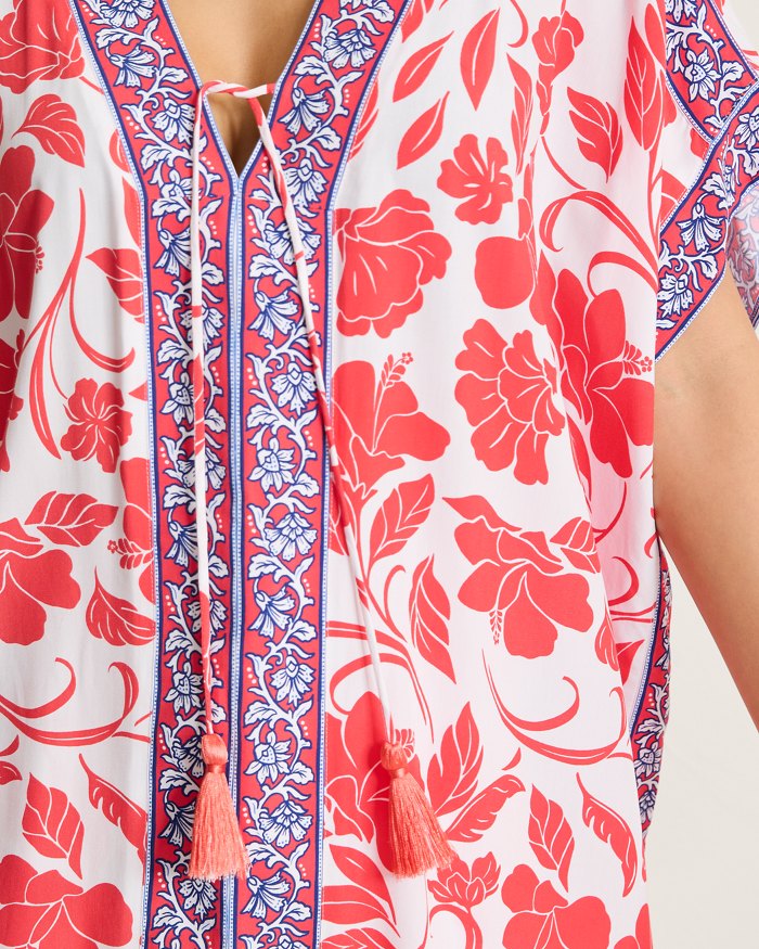 Tommy Bahama Fiori Border Tunic Cover Up - White