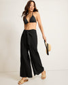 Tommy Bahama Mykonos Textured Sarong Pant Cover Up - Black