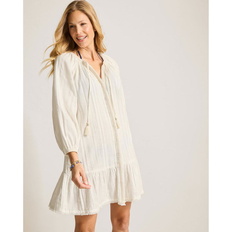 Tommy Bahama Mykonos Textured Button Dress Cover Up - Coconut