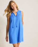 Tommy Bahama Mykonos Textured Shift Dress Cover Up - Paradiso Blu