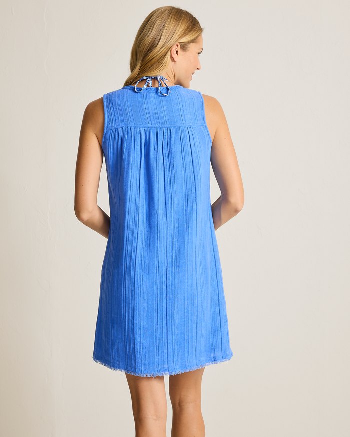 Tommy Bahama Mykonos Textured Shift Dress Cover Up - Paradiso Blu