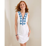 Tommy Bahama St. Lucia V Neck Applique Dress Cover Up - White