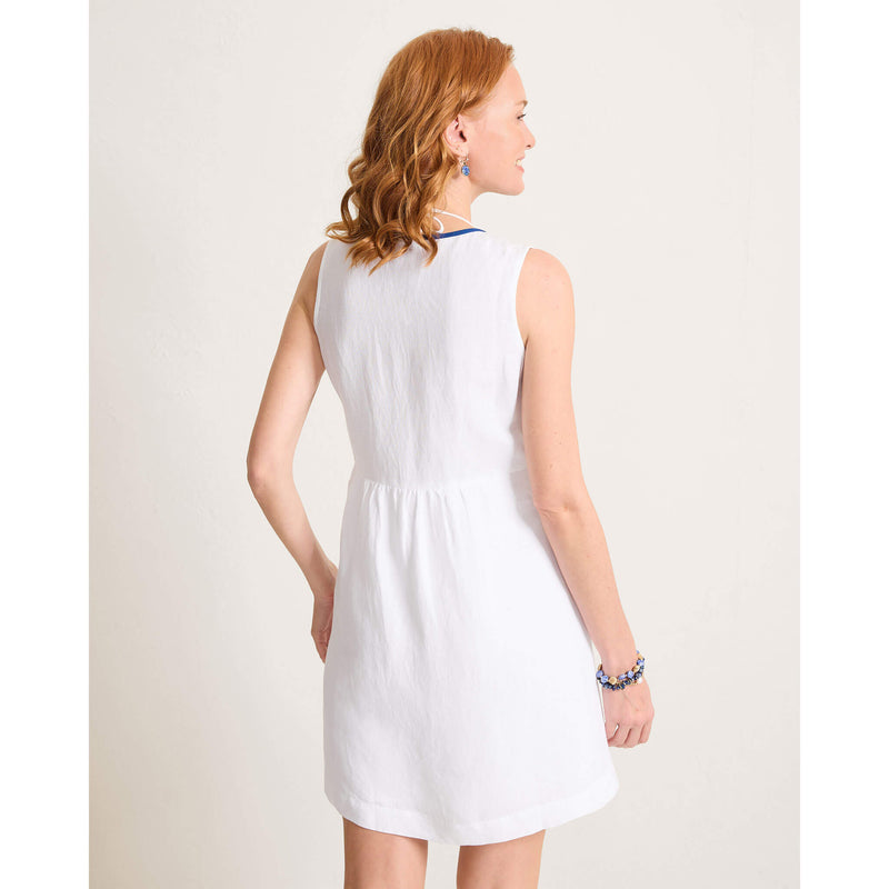 Tommy Bahama St. Lucia V Neck Applique Dress Cover Up - White