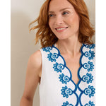 Tommy Bahama St. Lucia V Neck Applique Dress Cover Up - White