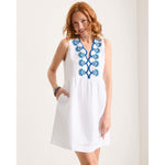 Tommy Bahama St. Lucia V Neck Applique Dress Cover Up - White