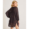 Tommy Bahama Sunset Blooms Tunic Shirt Cover Up - Black