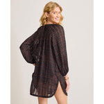 Tommy Bahama Sunset Blooms Tunic Shirt Cover Up - Black