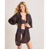 Tommy Bahama Sunset Blooms Tunic Shirt Cover Up - Black