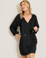 Tommy Bahama Beachy Woven Stripe Dress Cover Up - Black