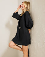 Tommy Bahama Beachy Woven Stripe Dress Cover Up - Black