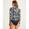 Tommy Bahama Sunset Blooms Zip Long Sleeve Rashguard Cover Up - Black