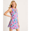 Tommy Bahama Watercolor Floral Split Neck Romper Cover Up - Dusty Lupine