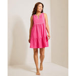 Tommy Bahama Cotton Clip Tiered Dress Cover Up - Simmer Pink