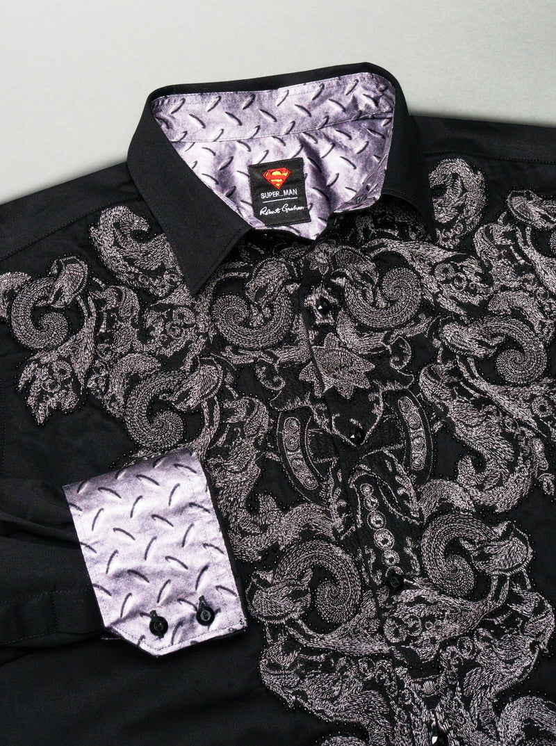 Robert Graham Rise Classic Fit Sport Shirt - Black