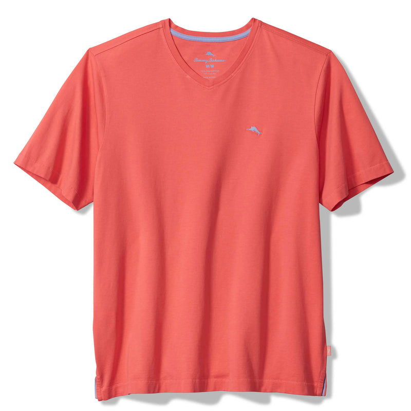 Tommy Bahama Men's New Bali Skyline V-Neck T-Shirt - Dubarry Coral