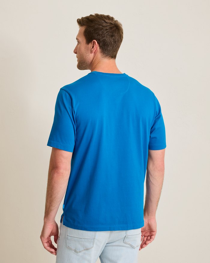 Tommy Bahama Men's New Bali Skyline V-Neck T-Shirt - Skydiver Blue