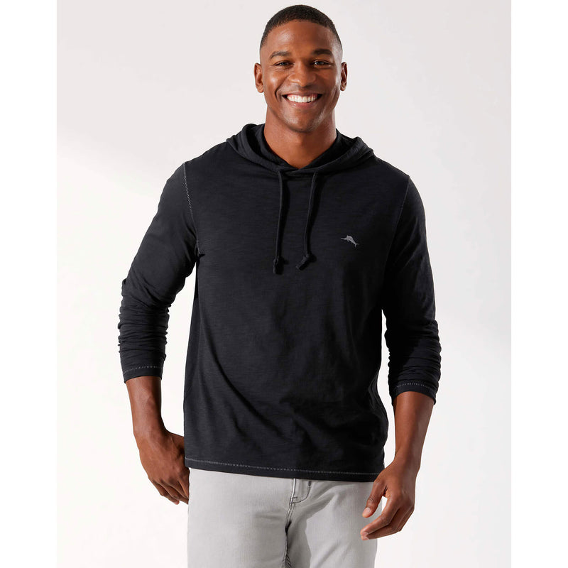 Tommy Bahama Bali Beach Hoodie Long Sleeve T-Shirt - Black