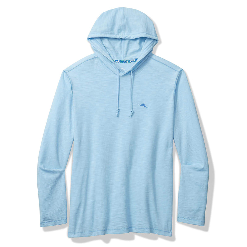 Tommy Bahama Bali Beach Hoodie Long Sleeve T-Shirt - Chambray Blue