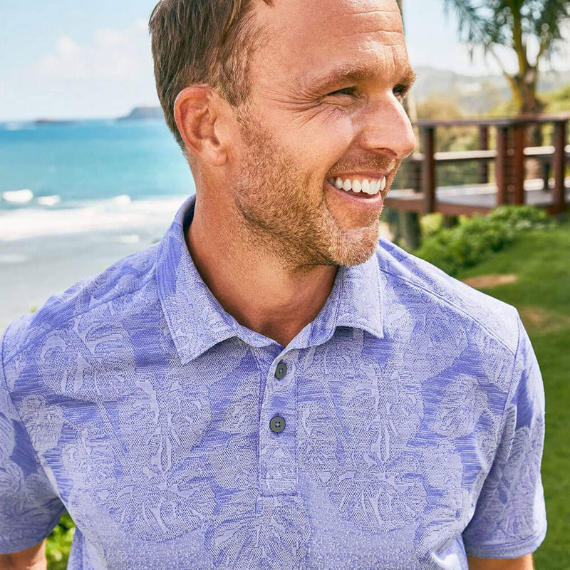 Tommy Bahama Palm Coast Tropic Fade Polo Shirt - Blue Cove