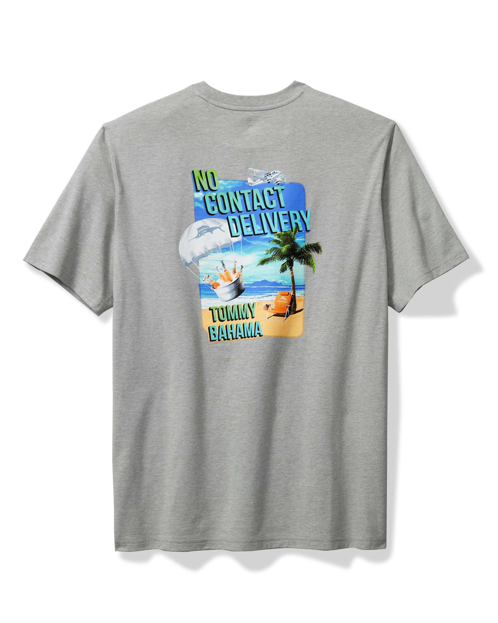 Tommy Bahama No Contact Delivery Cotton Pocket Graphic T-Shirt in Grey Heather