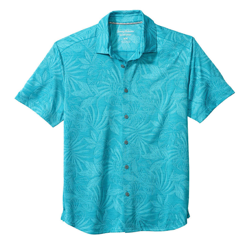 Tommy Bahama Islandzone Lanikai Fronds Button Front Camp Shirt - Mosaic Blue