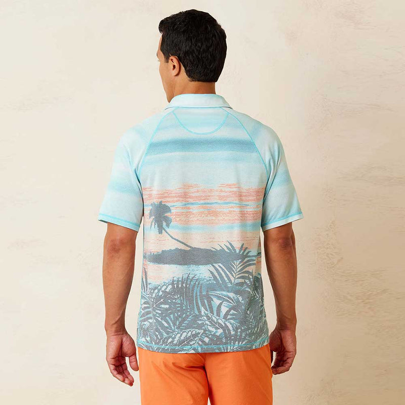 Tommy Bahama Islandzone Sarandi Sunset Polo Shirt - Turquoise Haze