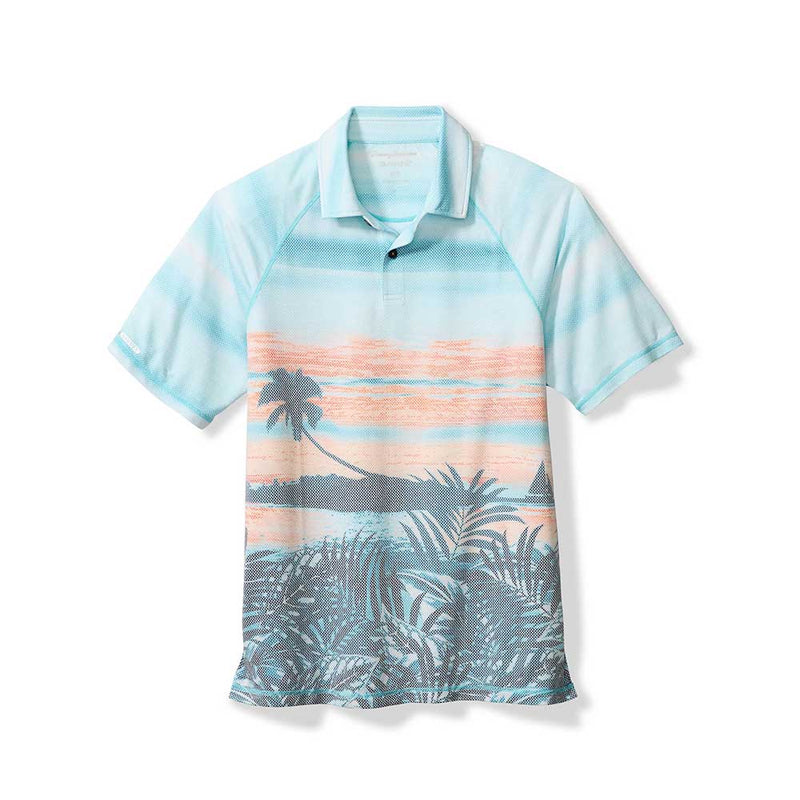 Tommy Bahama Islandzone Sarandi Sunset Polo Shirt - Turquoise Haze