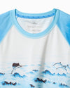 Tommy Bahama IslandZone Oceanic Ombre Crew Long Sleeve T-Shirt - Turquoise Haze