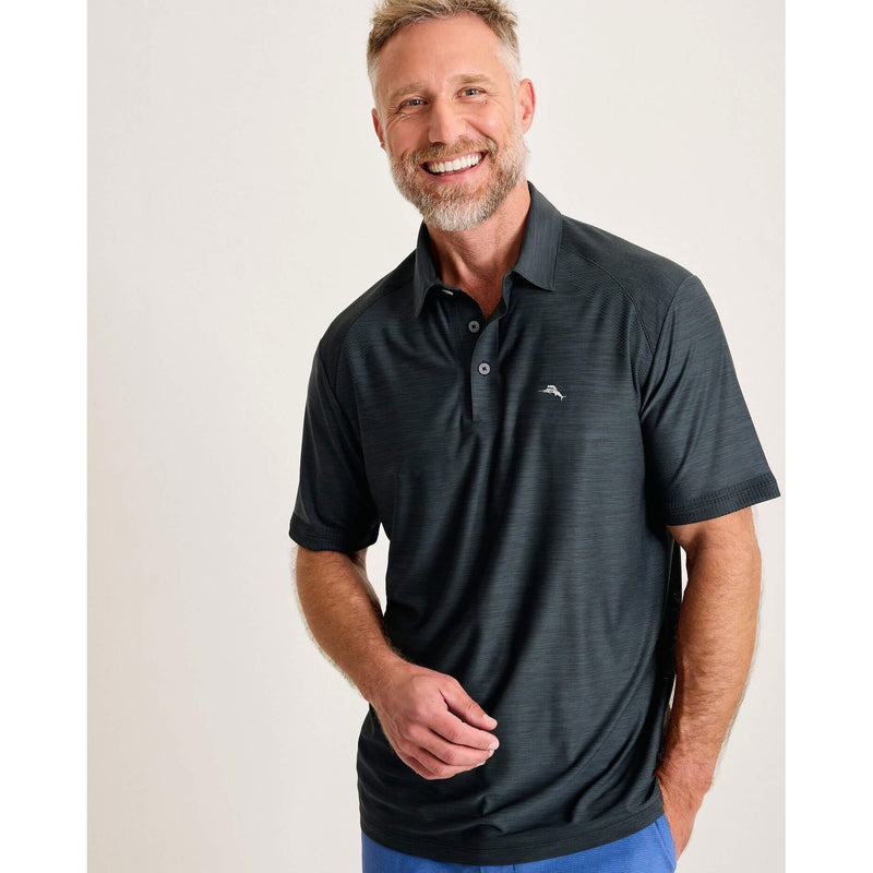 Tommy Bahama Islandzone Performance Palm Coast Polo Shirt - Jet Black*