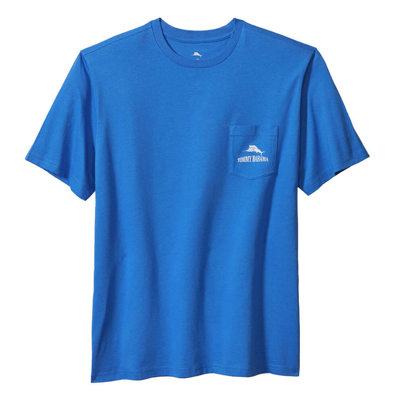 Tommy Bahama Spin There Won That Pocket Tee T-Shirt - Palace Blue