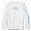 Tommy Bahama Men's IslandZone Chill Time Surf Crew Long Sleeve Rash Guard T-Shirt - White