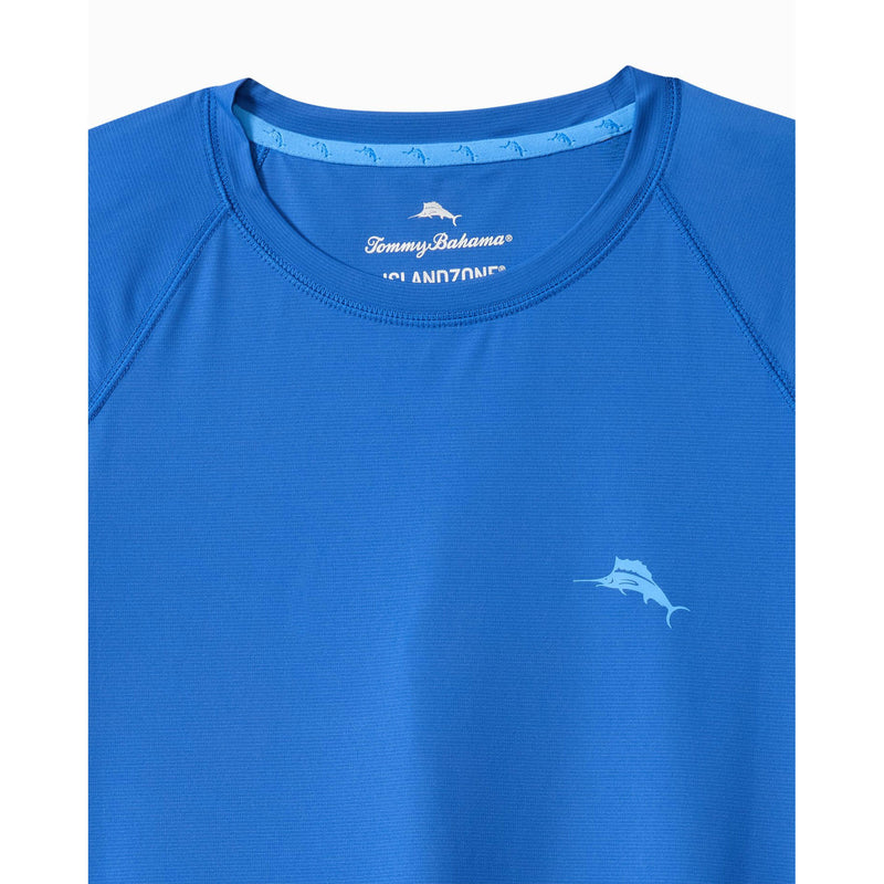 Tommy Bahama Men's IslandZone Chill Time Surf Crew Long Sleeve T-Shirt - Cobalt Craze