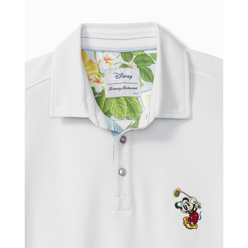 Tommy Bahama Big & Tall Islandzone Disney Postcard To Paradise Five Polo Shirt - Bright White