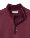 Tommy Bahama New Flip Coast Half Zip Sweater - Rum Berry Heather