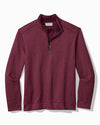 Tommy Bahama New Flip Coast Half Zip Sweater - Rum Berry Heather