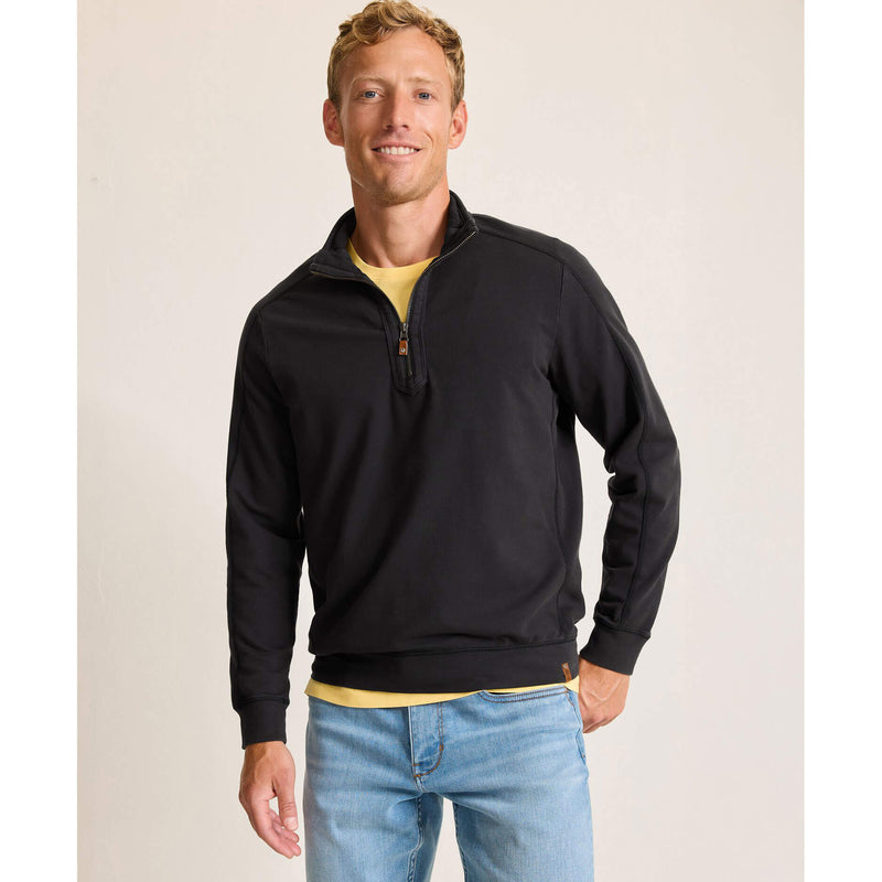 Tommy Bahama Men's Ben And Terry Half Zip Pullover Sweatshirt - Coal